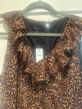 Talbots Sleeveless Leopard Print Dress